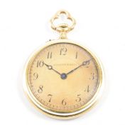 1920S FRENCH GOLD ENAMEL FOB WATCH