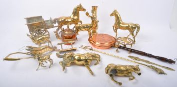 COLLECTION OF 20TH CENTURY BRASS WARES