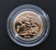 2021 ELIZABETH II 22CT GOLD SOVEREIGN ROYAL MINT COIN