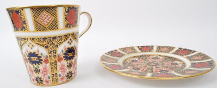 ROYAL CROWN DERBY - OLD IMARI PATTERN - PLATE & BEAKER
