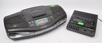 TWO RETRO VINTAGE PANASONIC CASSETTE RECORDER & BOOMBOX