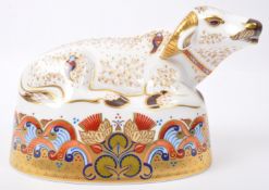 ROYAL CROWN DERBY NOS BOXED WATER BUFFALO FIGURE