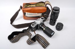PRAKTICA K1000 CAMERA & THREE LENSES - VIVITAR - PENTAX - TOKINA