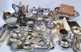 ART DECO STYLE - LARGE SILVER PLATE ASSORTMENT