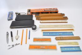 ASSORTMENT OF EARLY 20TH CENTURY & LATER DRAUGHTSMANS TOOLS