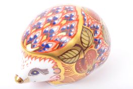 ROYAL CROWN DERBY BONE CHINA ORCHARD HEDGEHOG PAPERWEIGHT