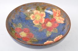 1930S ROYAL DOULTON WILD ROSES FOOTED BOWL TAZZA