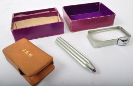 20TH CENTURY MAGNIFYING BOX IN ASPREY BOX & PARKER PEN