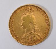 QUEEN VICTORIA 1889 22CT GOLD FULL SOVEREIGN