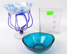 COLLECTION MID CENTURY GLASS - VASE - BOWL - TAZZA