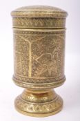 20TH CENTURY INDIAN BRASS TEA CADDY