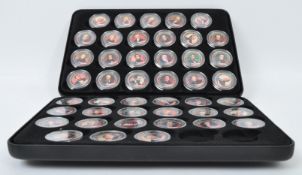 COLLECTION OF AMERICAN PRESIDENT COLOURISED COINS