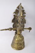 20TH CENTURY BRASS WALL MOUNTED BELL