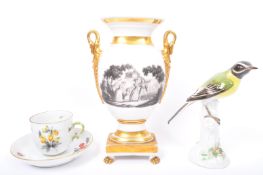 ASSORTMENT OF 19TH CENTURY CONTINENTAL PORCELAIN ITEMS