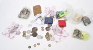 COLLECTION OF ASSORTED VICTORIA & LATER COINS & CURRENCY