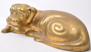 VINTAGE BRASS DECORATIVE SCULPTURE OF BULLDOG