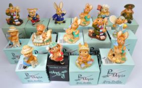 COLLECTION OF NOS BOXED PENDELFIN BUNNY RABBIT FIGURES