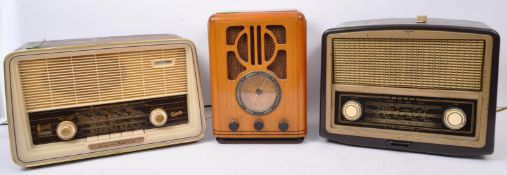 THREE RETRO VINTAGE VALVE RADIOS - STEEPLETONE & GRAETZ