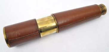 EARLY 20TH CENTURY J. H. STEWARD BRASS TWO DRAWER TELESCOPE