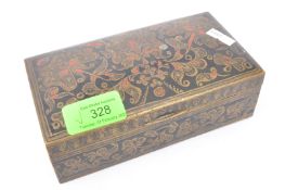 EARLY 20TH CENTURY PERSIAN ISLAMIC INLAID CIGARETTE BOX