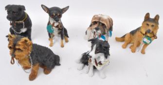 LEONARDO COLLECTION - DOG STUDIES - RESIN FIGURINES
