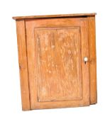 VICTORIAN PINE WOOD WALL HANGING SINGLE DOOR CUPBOARD