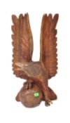 VINTAGE CARVED WOOD EAGLE SCULPTURE