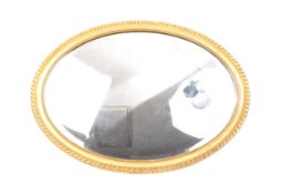 20TH CENTURY GILT & GESSO OVAL WALL HANGING MIRROR