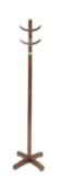 MID CENTURY TEAK WOOD COAT STAND