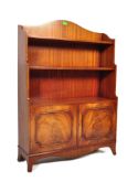 GEORGE III REVIVAL FLAME MAHOGANY WATERFALL BOOKCASE