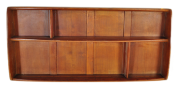 MID CENTURY ERCOL LIGHT ELM WALL PLATE RACK