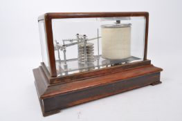 VINTAGE 20TH CENTURY MAHOGANY CASED BAROGRAPH