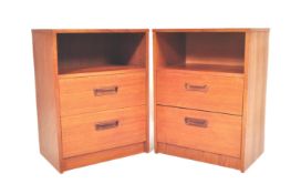 PAIR OF 1960S TEAK G PLAN STYLE TEAK BEDSIDE TABLES