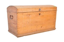 VICTORIAN 19TH CENTURY COUNTRY PINE DOME TOP CHEST