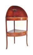 19TH CENTURY GEORGE III MAHOGANY CORNER WASHSTAND