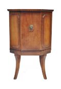 REGENCY REVIVAL MAHOGANY & TOOLED LEATHER DRUM CABINET