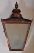 19TH CENTURY VICTORIAN COPPER STREET LAMP LANTERN LIGHT SHADE