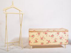VINTAGE 20TH CENTURY FLORAL BLANKET BOX OTTOMAN