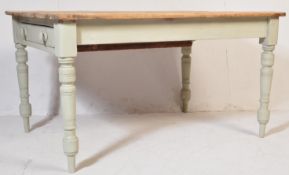 VINTAGE 20TH CENTURY PINE FARMHOUSE REFECTORY TABLE