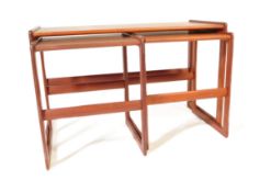 RETRO VINTAGE TEAK DANISH INSPIRED NEST OF TABLES