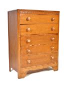 VINTAGE CIRCA 1940S LIGHT OAK CHEST OF DRAWERS