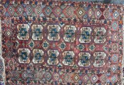 VINTAGE 20TH CENTURY AFGHAN BUKARA PERSIAN ISLAMIC RUG