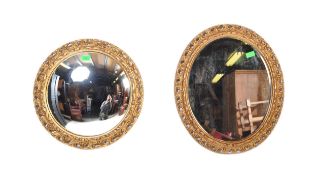 TWO VINTAGE BEVELLED GLASS WALL MIRRORS