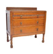 JACOBEAN REVIVAL OAK CHEST OF DRAWERS