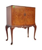 20TH CENTURY QUEEN ANNE REVIVAL WALNUT COCKTAIL CABINET