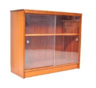 RETRO VINTAGE MID 20TH CENTURY TEAK GLASS CABINET