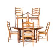 ERCOL FURNITURE - BEECH & ELM DINING ROOM SUITE