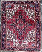 MID 20TH CENTURY PERSIAN ISLAMIC HERIZ FLOOR RUG