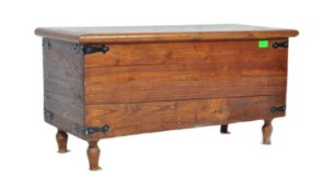 INDIAN HARDWOOD RUSTIC STYLE BLANKET BOX CHEST