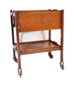 EARLY 20TH CENTURY OAK HOSTESS FOLDING DRINK TROLLEY